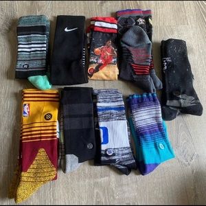 Eight pairs of stance socks